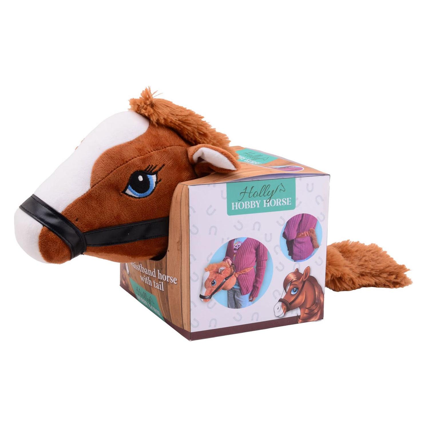 Johntoy Holly Horse Pferdekopf braun mit Gummizug (22294)