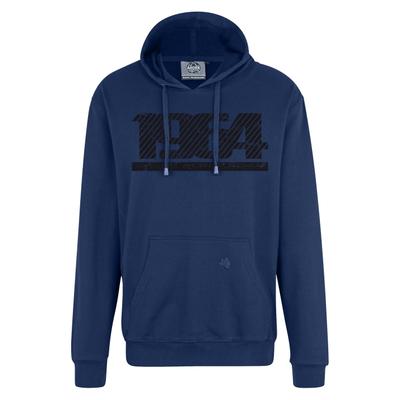 Kapuzensweatshirt AHORN SPORTSWEAR "GRAPHIC NUMBER", Herren, Gr. 5XL, blau, 100% Baumwolle, normal, ohne Ausschnitt, Sweatshirts, mit modischem Frontprint
