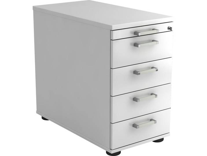 Venda Anstellcontainer, Weiß, Kunststoff, 5 Schublade(n) Schubladen, 42.8x72-76x80 cm, umfangreiches Zubehör erhältlich, Beimöbel erhältlich, Büromöbel, Büromöbel-Sets & Büromöbel-Serien, Büromöbelserien