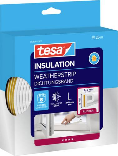 Tesa P-Profil 05391-00100-02 Dichtband tesamoll Weiß (L x B) 25m x 9mm 25m