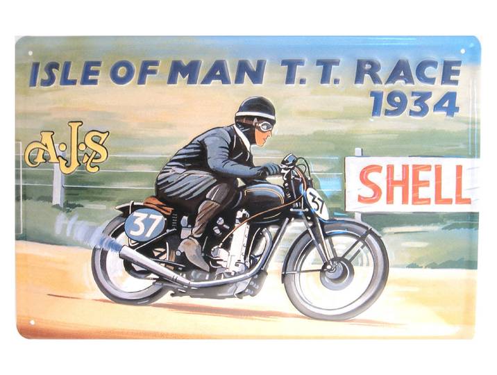 Münder Email Schild Isle of Man TT Race 30 × 20 cm