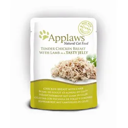 Applaws Gelee 70g Beutel Katzennassfutter Sparpaket 32 x 70 Gramm Hähnchenbrust mit Lamm