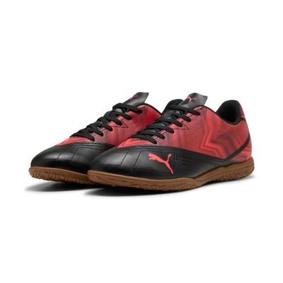 Fußballschuh PUMA "RAPID IT", Herren, Gr. 42,5, Textil, rot (puma schwarz, ultra rot), Synthetik, Schuhe Fußballschuh, für Halle und Straße