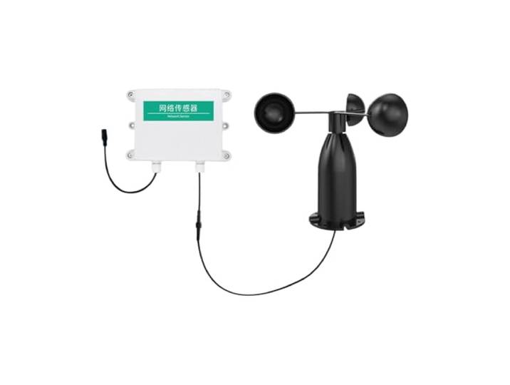 Windgeschwindigkeits-Windrichtung-Sensor Messgerät Drei Tassen Impulse RS485(Light red)