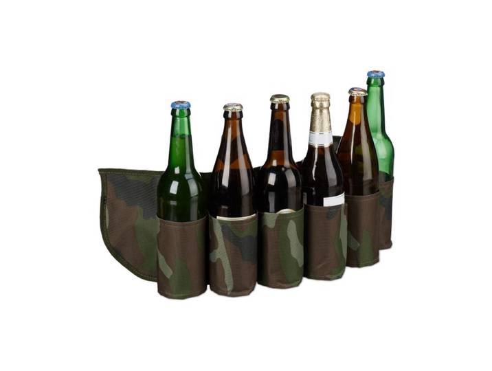 Relaxdays 10 x Biergürtel für 6 Dosen & Flaschen