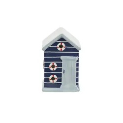 HOME STORY Deko Haus   , blau , Dolomite , Maße (cm): B: 10 H: 15,5 T: 8.0