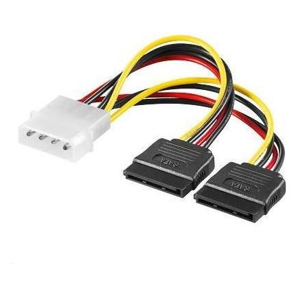 PremiumCord Kabel-Netzteil 5,25" auf 2x S-ATA (SATA) (kn-19)