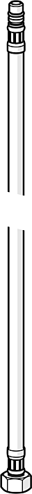 Hansa Druckschlauch M10 x 1 - G3/8 600 mm 59912719 x 1 - 3/8, L=600mm