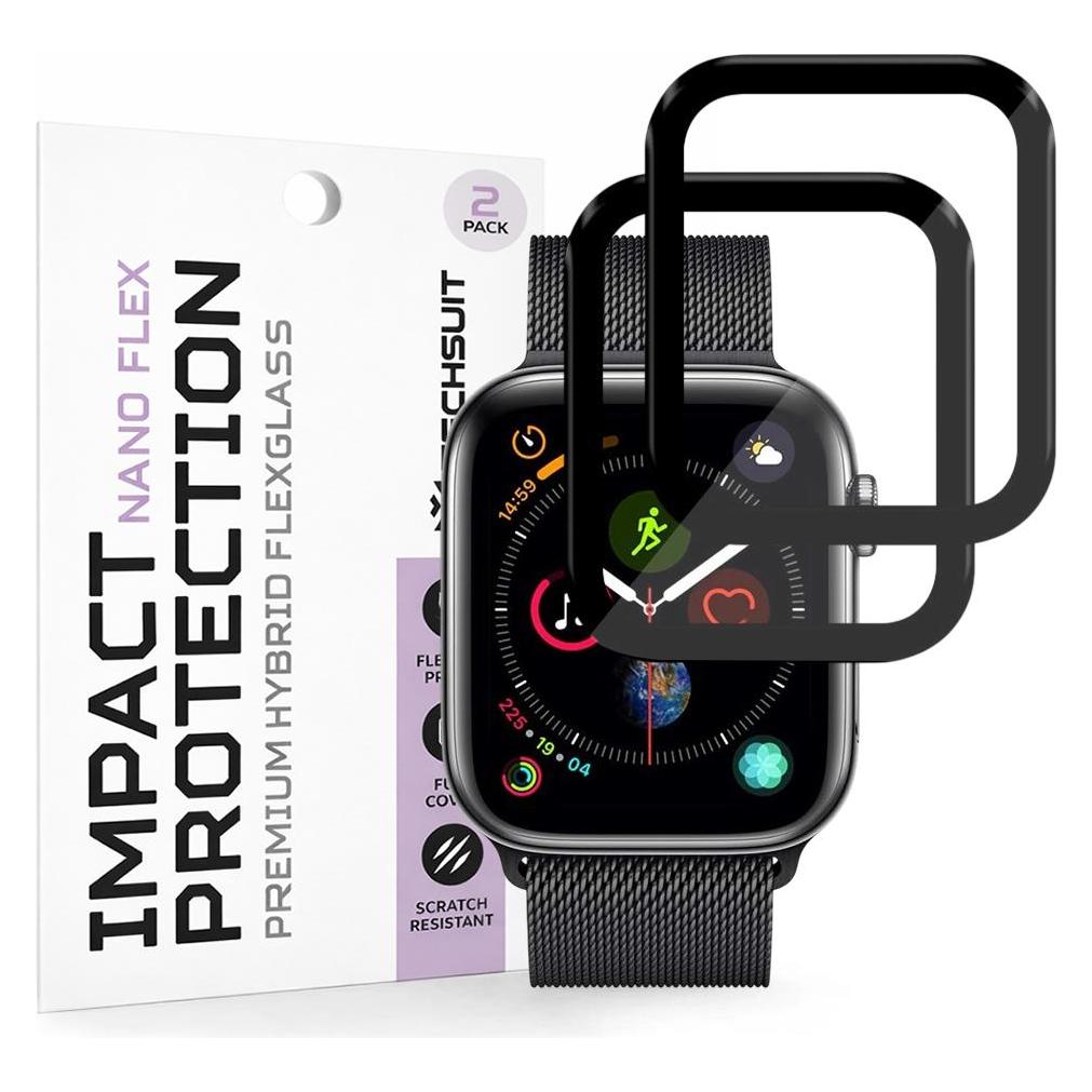 Techsuit - Nano Flex (2 pack) - Apple Watch 4 44mm - Black (66920224)