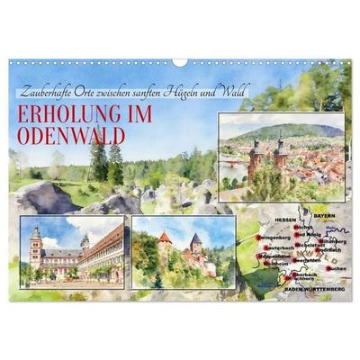 Erholung im Odenwald (Wandkalender 2027 DIN A3 quer), CALVENDO Monatskalender