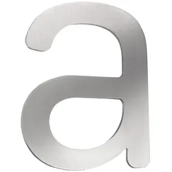 CMD Creative Metalldesign Hausnummer „ a “, Höhe 16cm, Edelstahl, gebürstet CMD-a