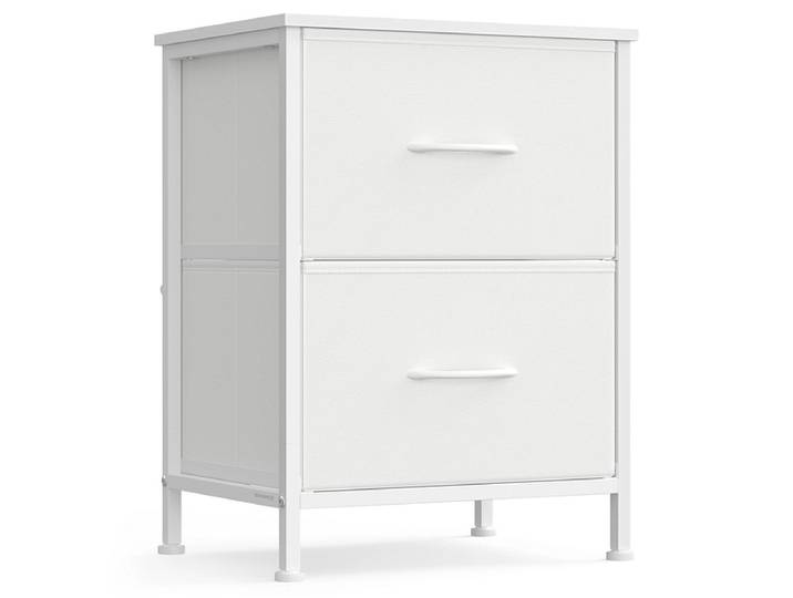 Nachttisch SONGMICS LIGHTY 2 Schubladen 39.6x30x52.2cm wolkenweiss melamin