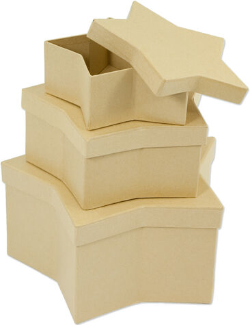Schachteln "Stern", 14-21 cm, 3 Stück