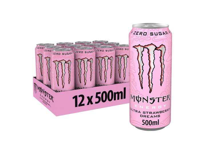 MONSTER ENERGY Ultra Strawberry Dreams energiedrank - 12 x 500 ml
