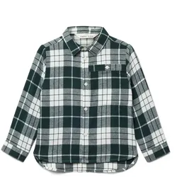 Tchibo - Kinder-Flanell-Hemd - Baby - Gr. 86/92 - dunkelgrün/kariert