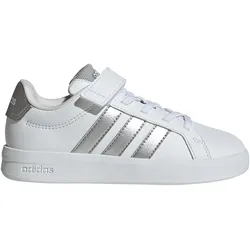 adidas Grand Court 3.0 Sneaker mit Klettverschluss Kinder JP9368 - cloud white/silver met./silver met. 35