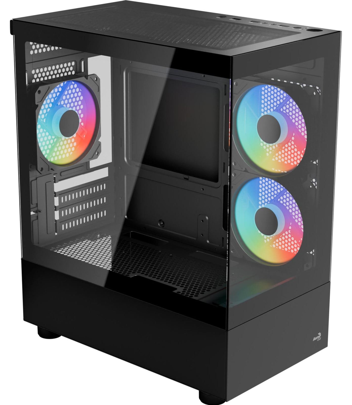 Aerocool AeroCool Geh Mini Viewport v2 MicroATX/MiniITX ARGB behuizing - Zwart