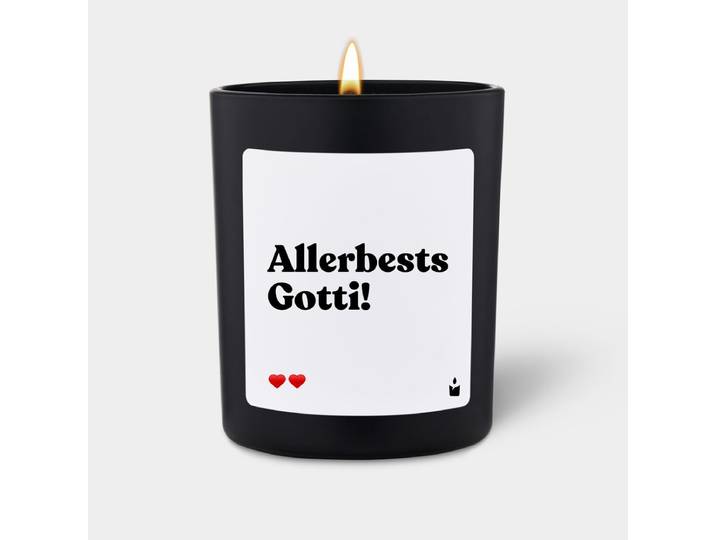 Duftkerze Schwarz Woody Allerbests Gotti!
