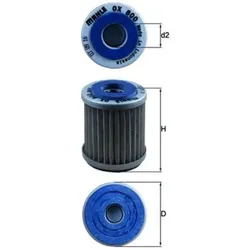 Ölfilter MAHLE OX 800 für Yamaha WR