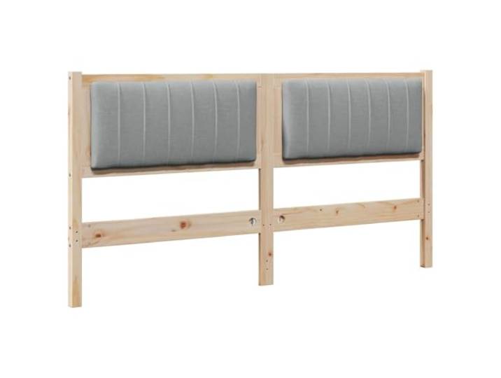 KTHLBRH Gepolstertes braunes Kopfteil aus massivem Kiefernholz mit Paneel Weicher Polyesterstoff, minimalistisches modernes Design, pflegeleicht, vielseitig für jeden Raum