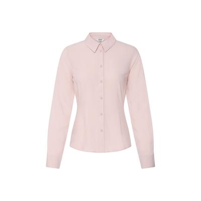 Hemdbluse OXMO "Hemdbluse OXNIlla", Damen, Gr. 38, rosa (rose smoke), Obermaterial: 100% Viskose LENZING ECOVERO CV LenzEcov., Blusen Hemdbluse