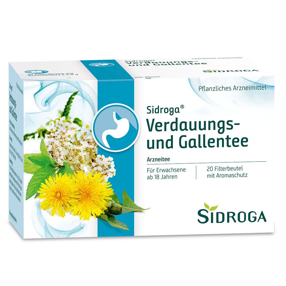 Sidroga Verdauungs- und Gallentee Filterbeutel 20x2 g Tee
