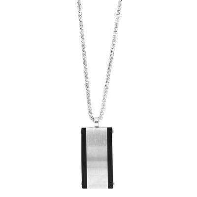 Kette ohne Anhänger ADELIA´S "Halskette mit Anhänger – aus Edelstahl", silber (schwarz), Halsketten, Damen, 60cm, Edelstahl, Zum Verschenken – ideal zum einfach so