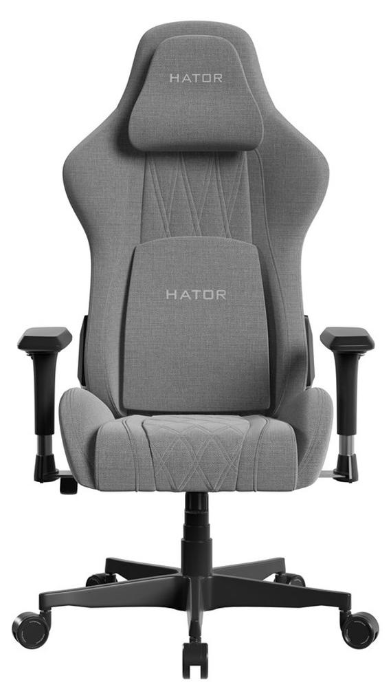HATOR Darkside 3M Fabric, Universal-Gamingstuhl, 110 kg, Schwarz/Grau, Polyurethan (PU), Schwarz, Stahl