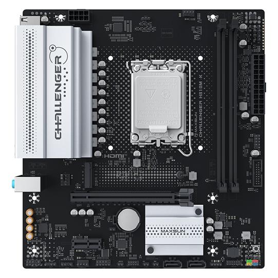 Maxsun MS-Challenger H810M-K Mainboard - Intel H810 mATX - DDR5 6400 MHz, M.2, HDMI, DP (LGA 1851, Intel H810, mATX) (ALAMAXMSCHALLENGERH810MK)