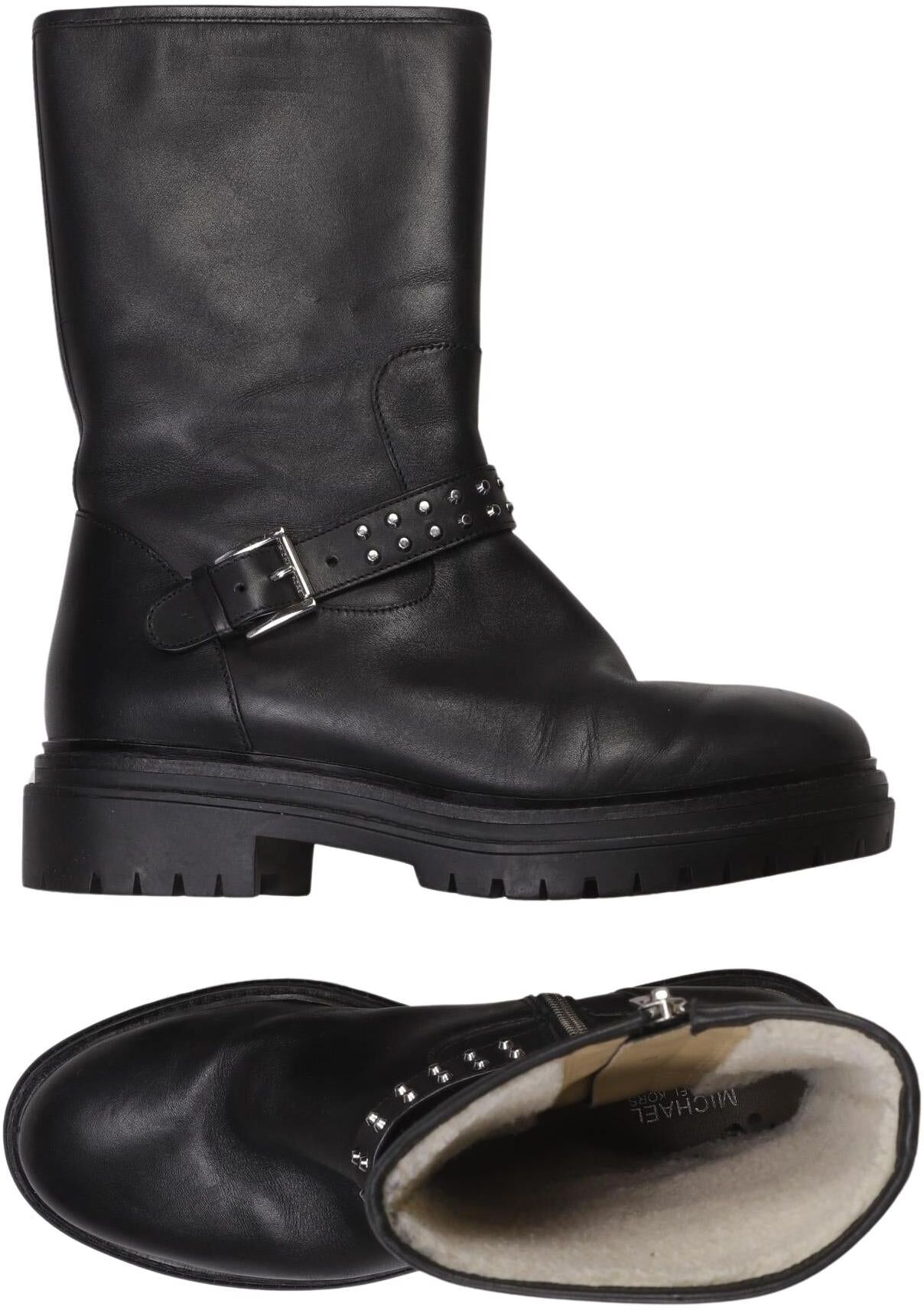 Michael Michael Kors Damen Stiefel, Schwarz, Gr. EU 38 (US 7), Leder - Second Hand