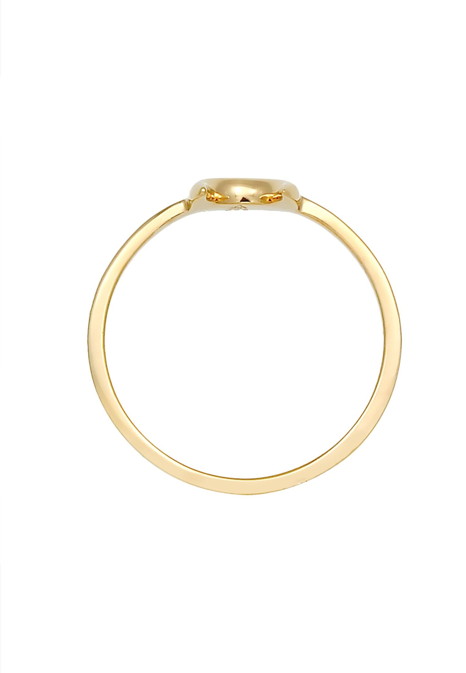 Silberring ELLI "Ring Halbmond Mond Astro Basic 925 Silber" Gr. 52, gold, Fingerringe, Damen, 52, Silber 925 (Sterlingsilber), Silberring