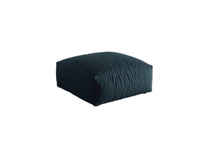 Design Sitzpouf „Martina“ Strukturstoff Jeansblau 106 x 106 cm Micadoni