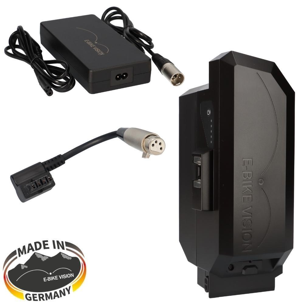 E-BIKE VISION Panasonic Next Generation Akku 36V 19Ah 691Wh + 6A Schnellladegerät & Adapter