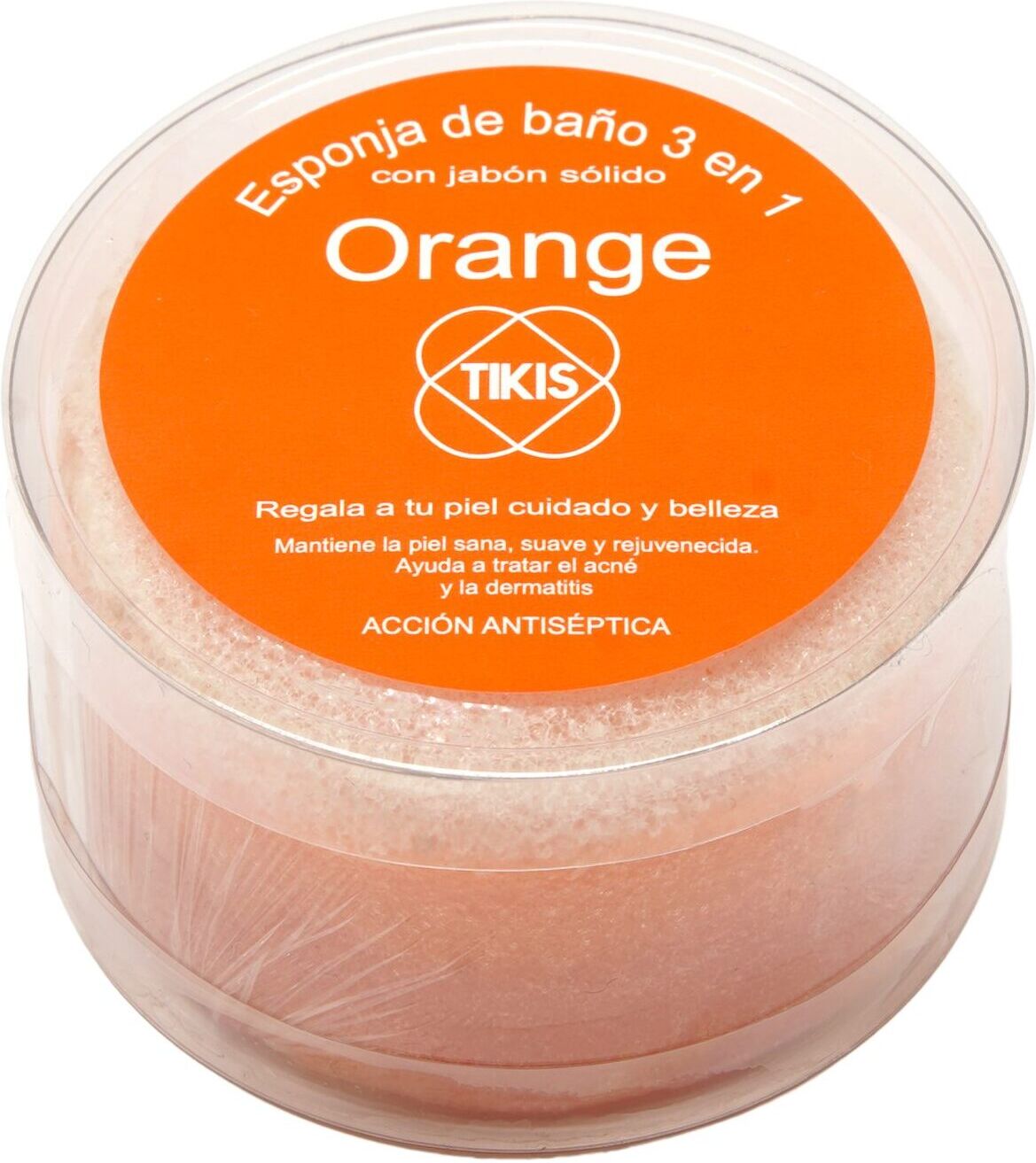 Tikis Runder Schwamm mit Orangenseife 100 gr