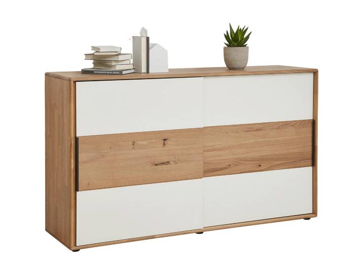 Valnatura Kommode, Eiche, Magnolie, Kunststoff, Wildeiche, massiv, Sperrholz, 2 Fächer, 164x95.8x44.2 cm, Made in Germany, Typenauswahl, Beimöbel erhältlich, Holzmöbel, Kleinmöbel Holz, Holzkommoden
