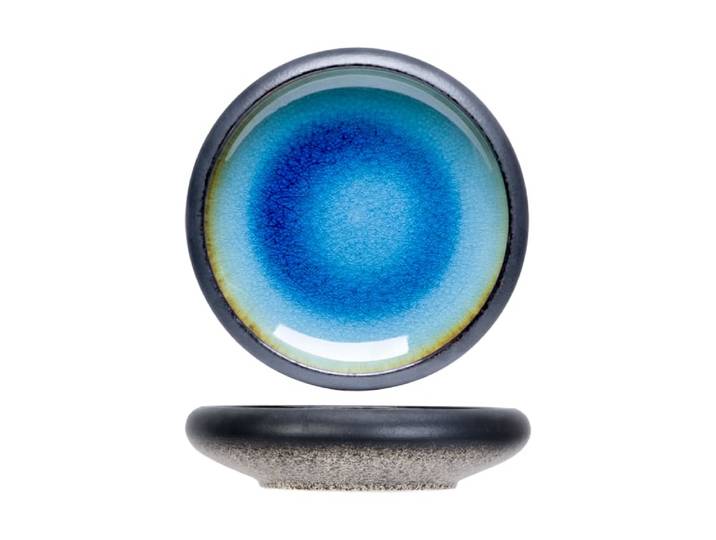 Lot de 12 Coupelles Apéritives en Grès, Bleu, D9,6 Cm