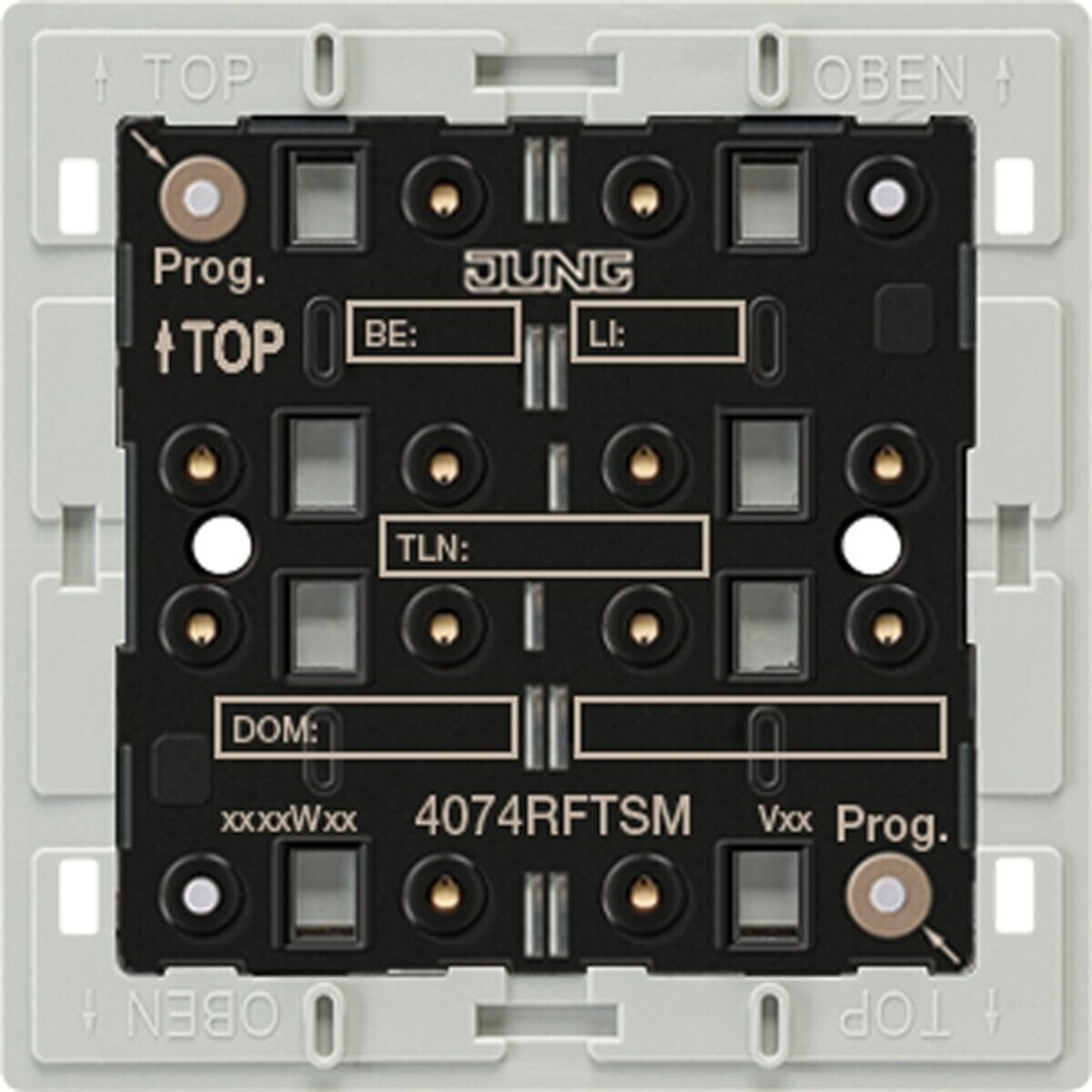 Jung KNX draadloos aanraaksensormodule 4074RFTSM, 4-voudig
