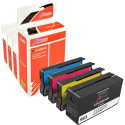 4 Kompatible Tinten ersetzt HP 6ZC70AE 963 Multipack KCMY