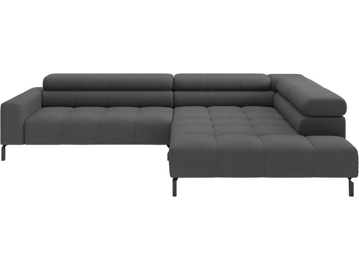 Ecksofa HOME AFFAIRE Claya, 311 cm breit, L-Form, inkl. Kopfteilverstellung , grau, B:311cm H:71cm T:219cm, 100% Polyester, Sofas, Ecksofa, wahlweise elektrischer Sitzvorzug