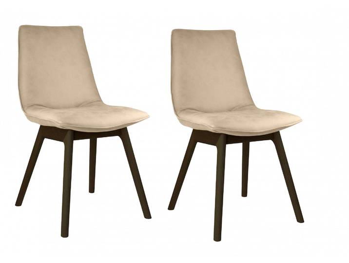 4-Fussstuhl GOODPRODUCT Ramon , beige (beige trelew 9534, buche wenge), B:46cm H:89cm T:57cm, Holzwerkstoff, Massivholz, Polyester, Stühle, 4-Fussstuhl, mit Massivholzbeinen, verschiedenen Farben und Stoffe