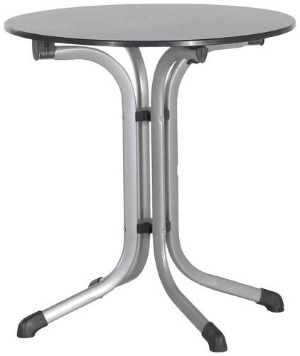 Sieger 3125-50 Bouelvard-Klapptisch vivodur Ø 68 cm, graphit/Schieferoptik anthrazit