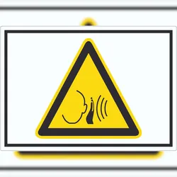 HB-Druck Achtung Unvermittelt laute Geräusche Symbol Aufkleber A3 (297x420mm)