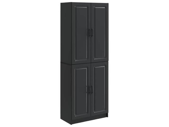 PUGYNBK Schrank-Set, 2 Stück, Schwarz, technisches Holz Multifunktional, platzsparend, integrierte Lagerung, einfache Reinigung, Verwendung im Innen- und Außenbereich