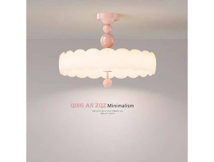 Lampe à suspension nuage blanc français led plafonnier rond suspendu salon chambre soins des yeux chambre d'enfants lampe de chambre de princesse