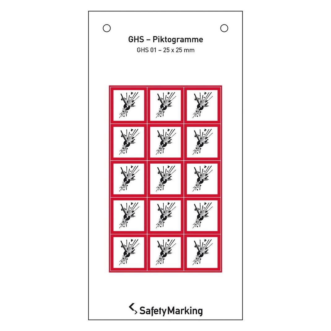 SafetyMarking GHSGefahrenpiktogramm Symbol 01 explodierende Bombe 2. (30.3551.01)