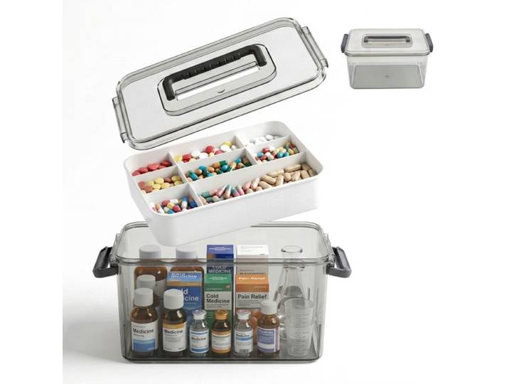 Relaxdays Boîte médicale en plastique