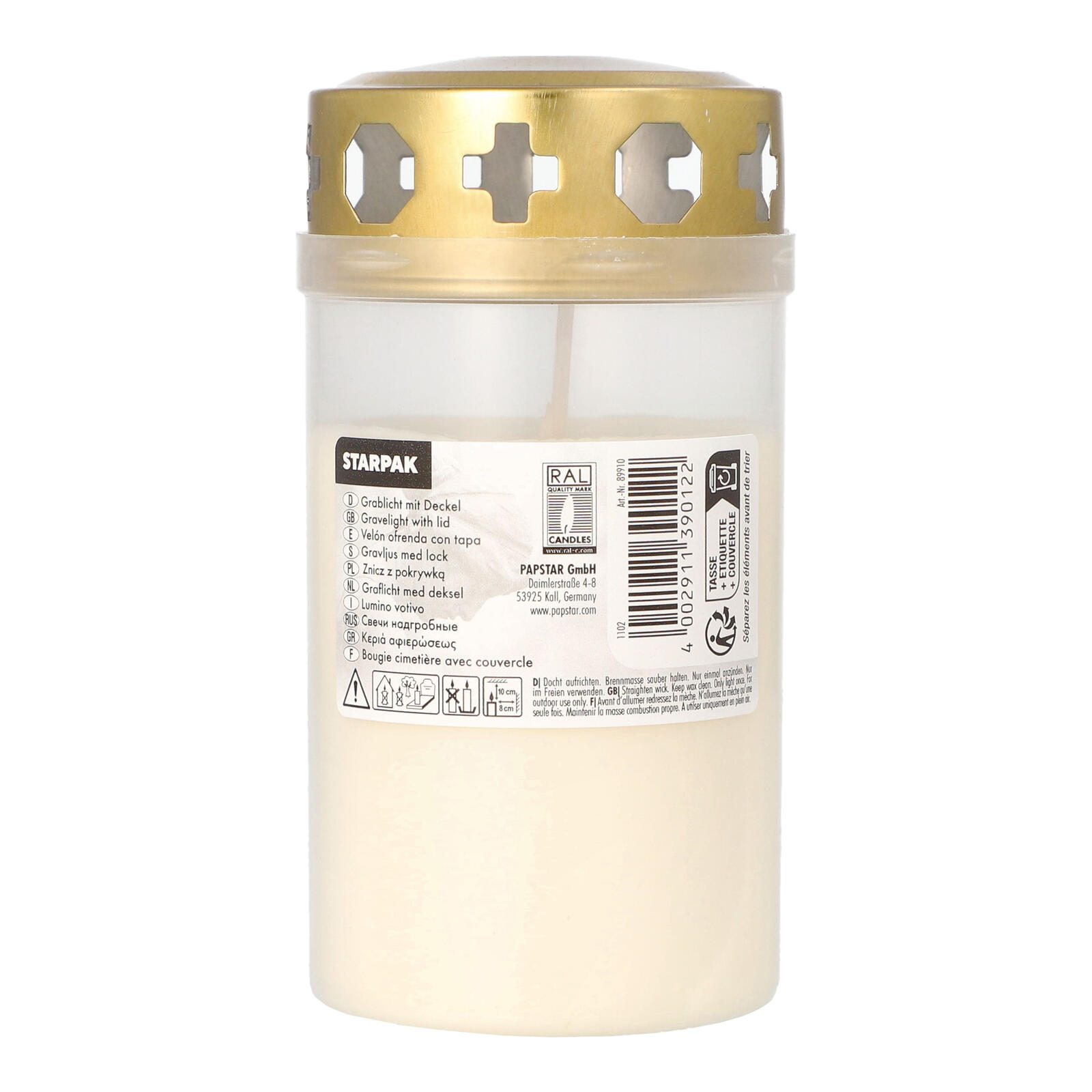STARPAK Grablicht 12,5 cm weiß 89910