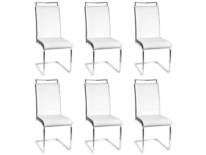 Chaises de salle à manger - TONGJAA - Lot de 6 - Blanc - Métal - Style Contemporain - Design
