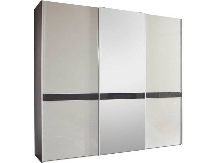 WIEMANN Schwebetürenschrank Rialto hochwertige Glas- und Spiegelfront mit Querriegel