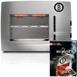 BEEFER XL-Chef DE/AT 20 NGH Erdgas 800°C Oberhitzegrill mit Kochbuch "Der BEEFER 2" im Set - 1210002-Set2